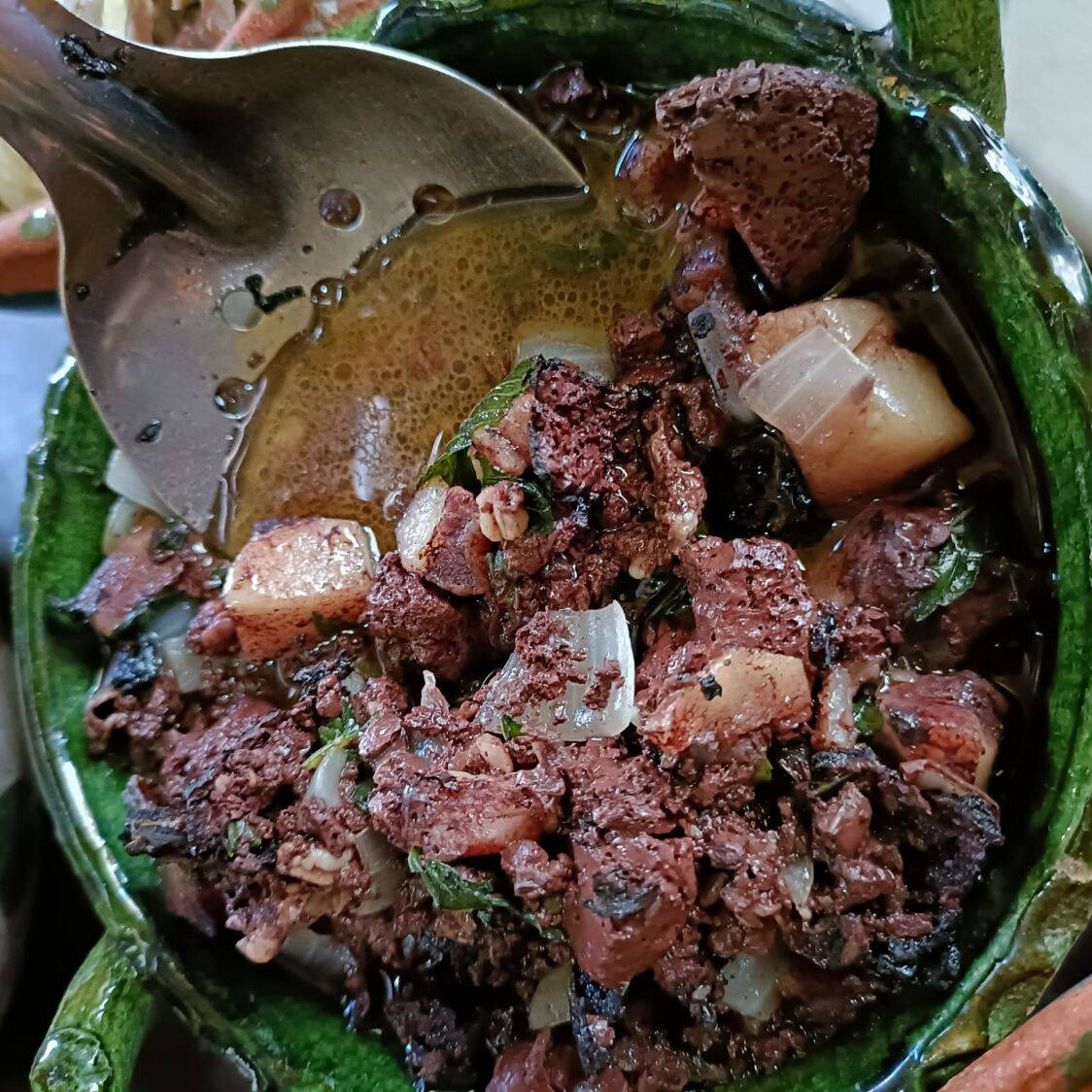 Taco de moronga (3) + café
