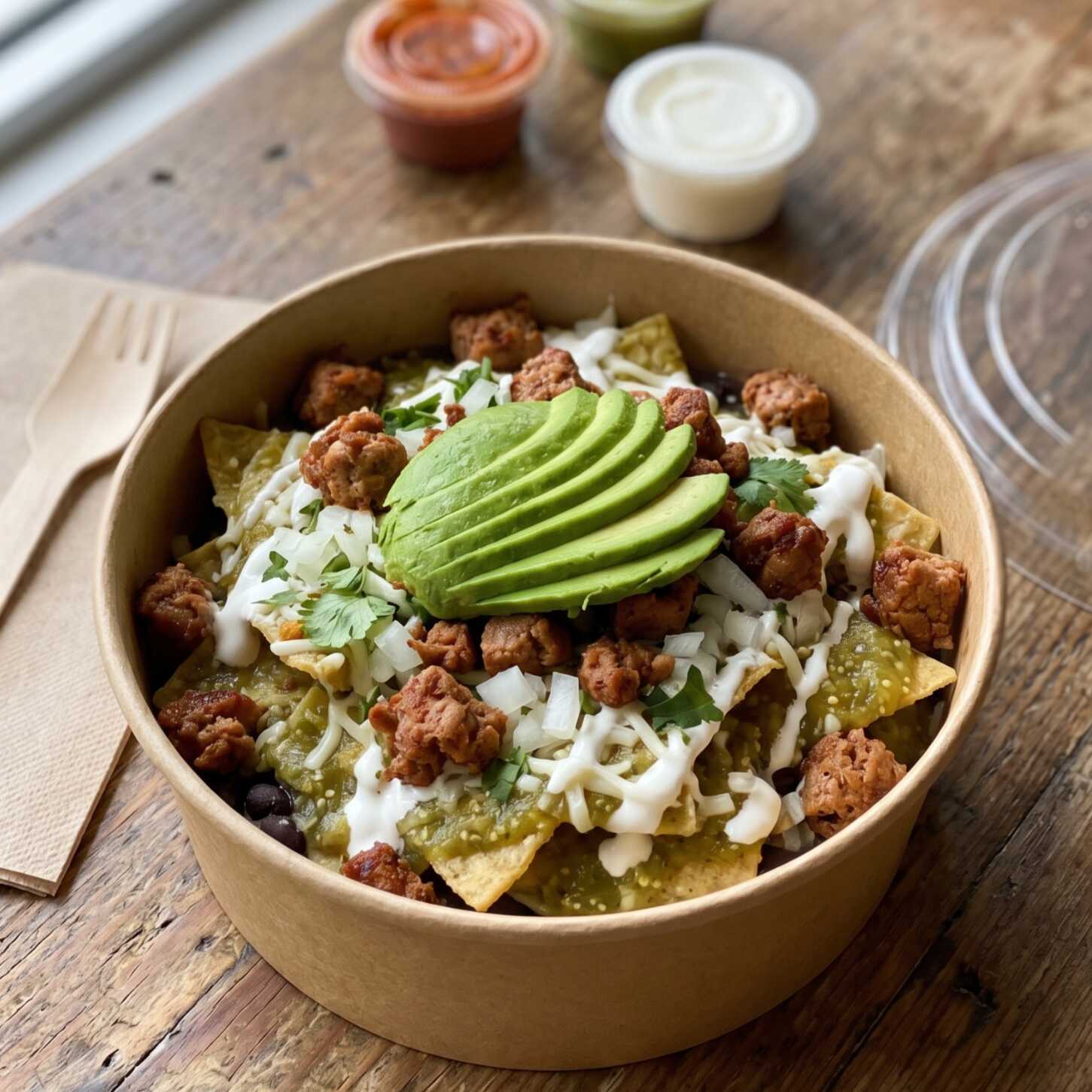 Chilaquiles Verdes con Longaniza
