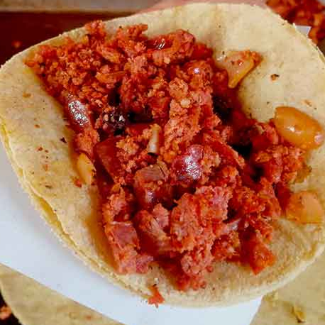 Taco de longaniza
