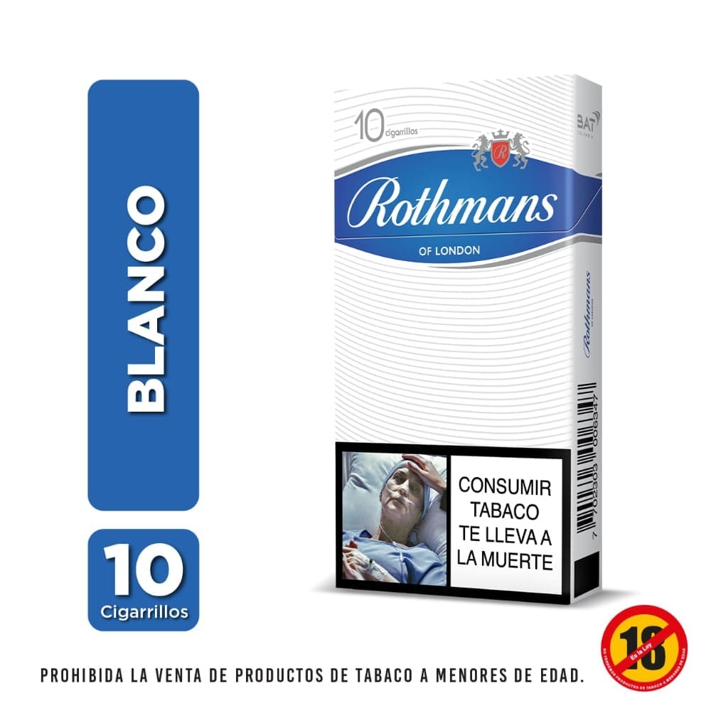 Cigarrillos Rothmans Blanco X10 Unds