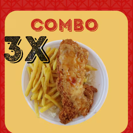 Todas reifeições acompanham arroz, feijão e farofa.