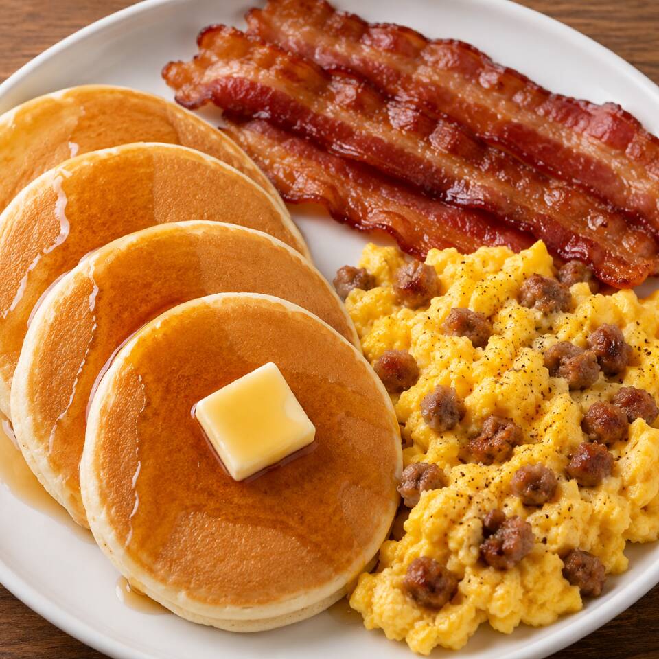 Hot Cakes con Tocineta