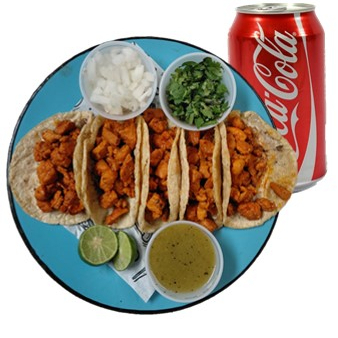 Combo Tacos Pastor mas Coca Cola 350ml
