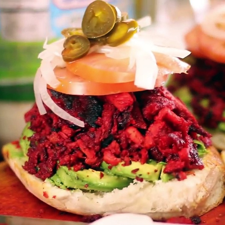 lonche adobada-chorizo mixto
