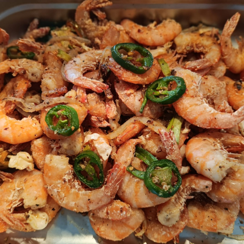 2 GUISADOS + CAMARON + ARROZ O ESPAGUETIS