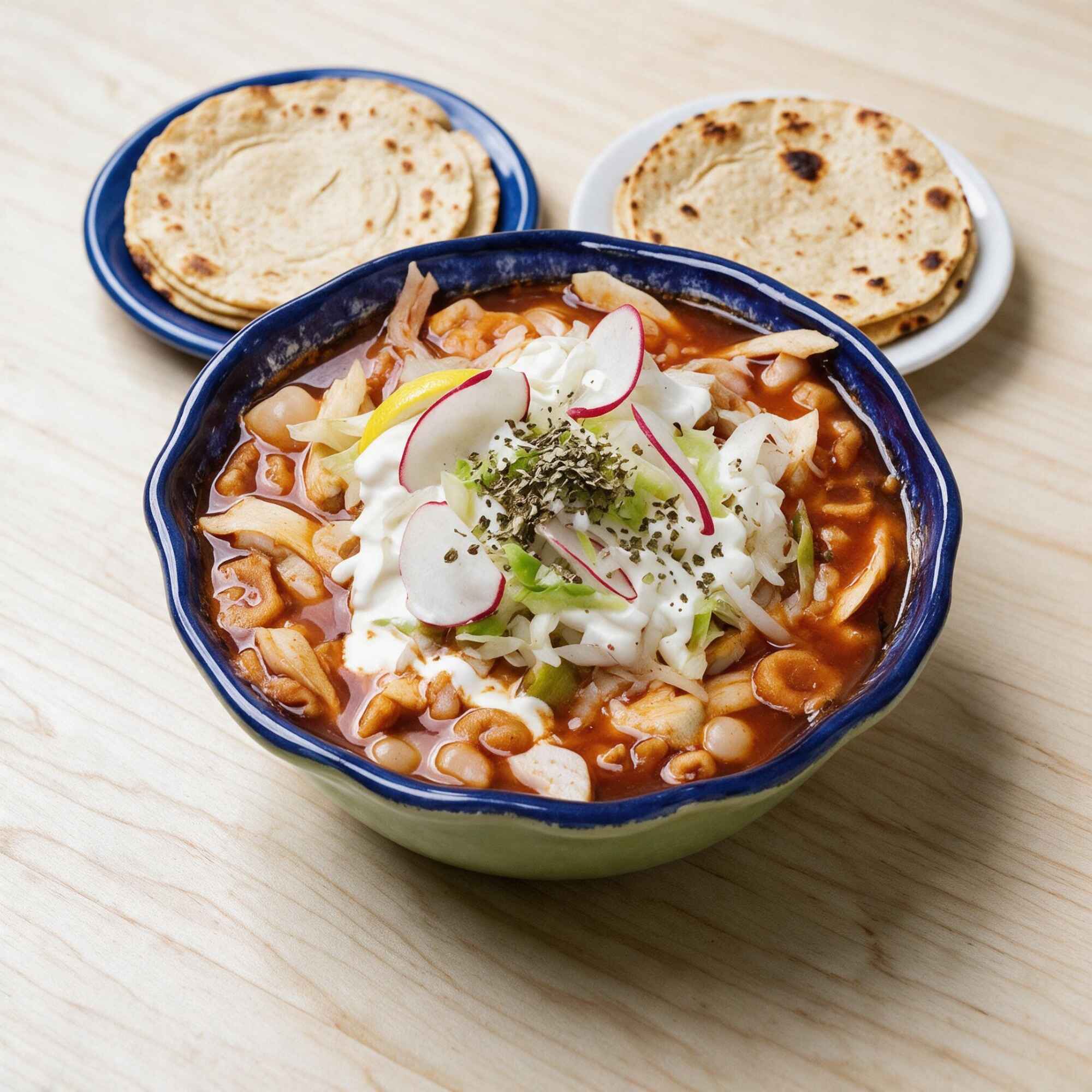 Pozole Rojo de Pollo.