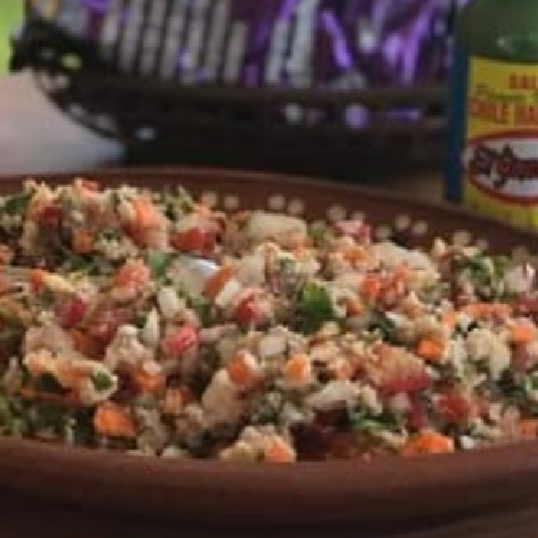 CEVICHE DE PESCADO+AGUA DE JAMAICA