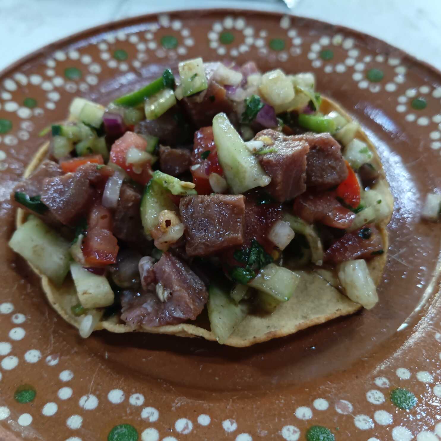 Tostada de Atún Fresco