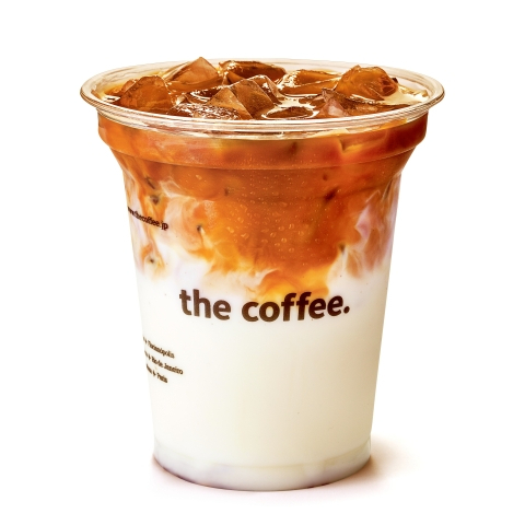 A pureza do café especial (18g), leite e gelo. Lindo e refrescante. (com café e leite) (440 ml)