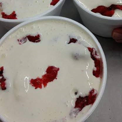 Fresas con crema de caja 1lts