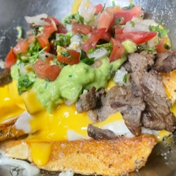 Papas con Carne orden grande