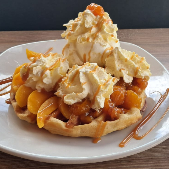 Waffle de Frutos Amarillos
