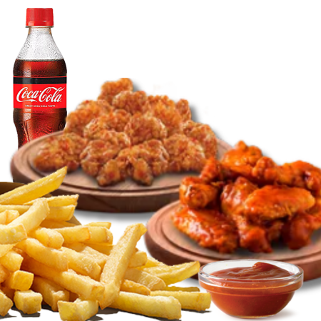 Combo 16 Trozos de Alitas + Papas Fritas