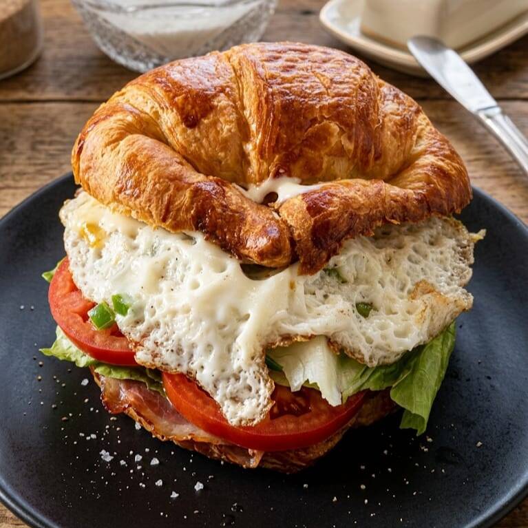 Croissant de Huevo con Jamón