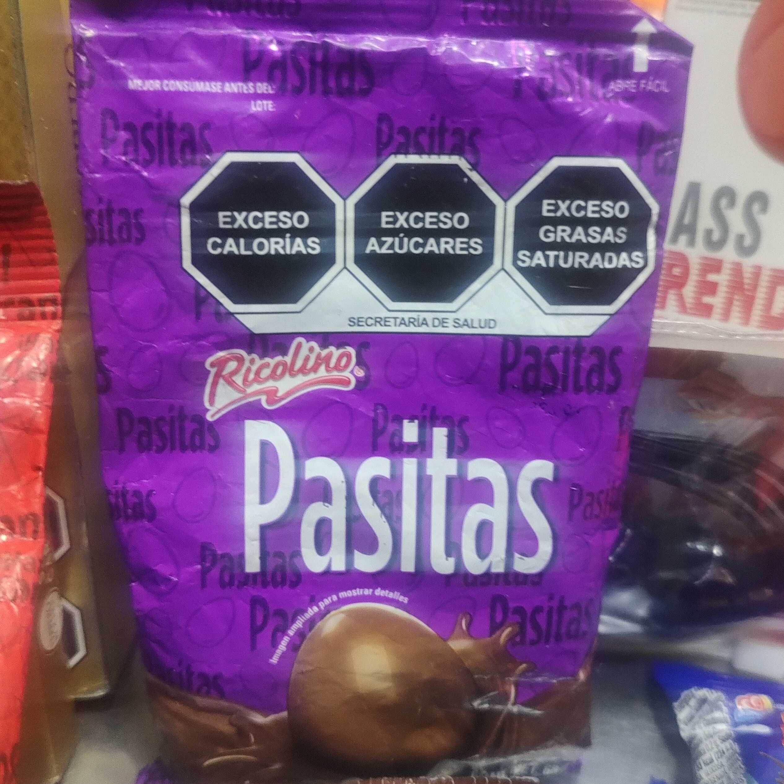 Pasitas chocolate ricolino