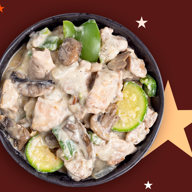 Pollo en champiñones