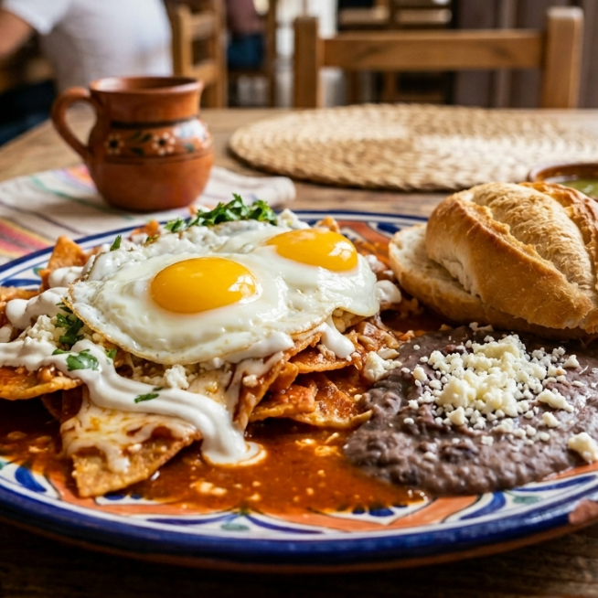 Chilaquiles con huevo