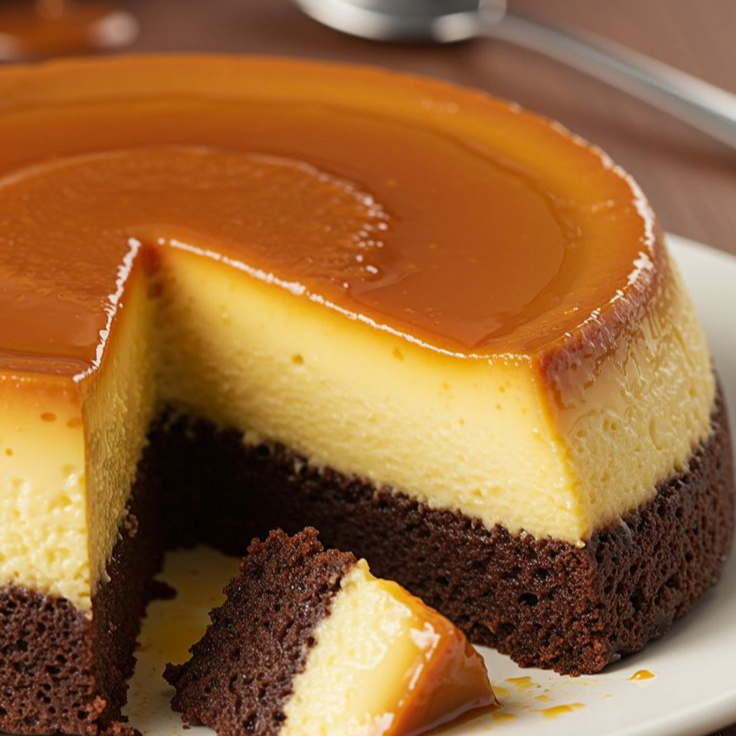 Chocoflan Costco Rebanada