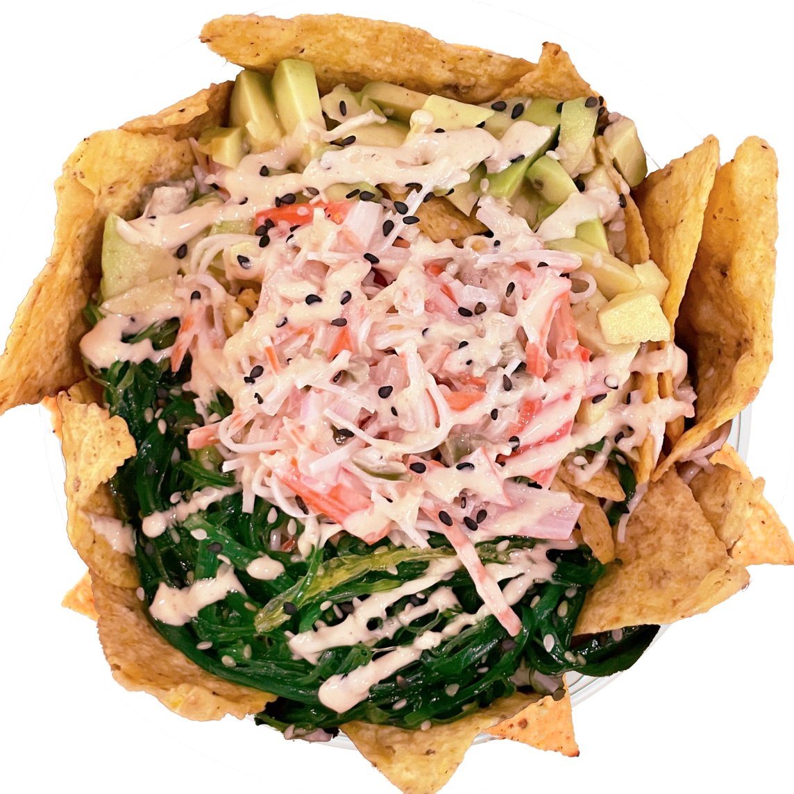 Palmitos y Sriracha-Mayo Nacho Bowl