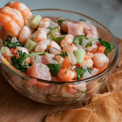 Tostada de Ceviche de Camarón