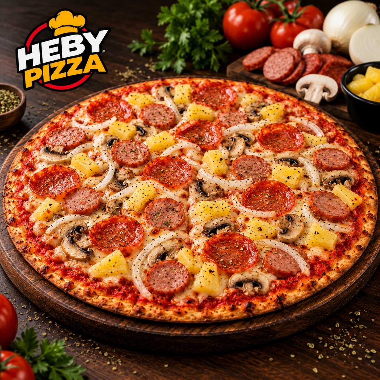 Pizza 8 Porciones Especial Marios