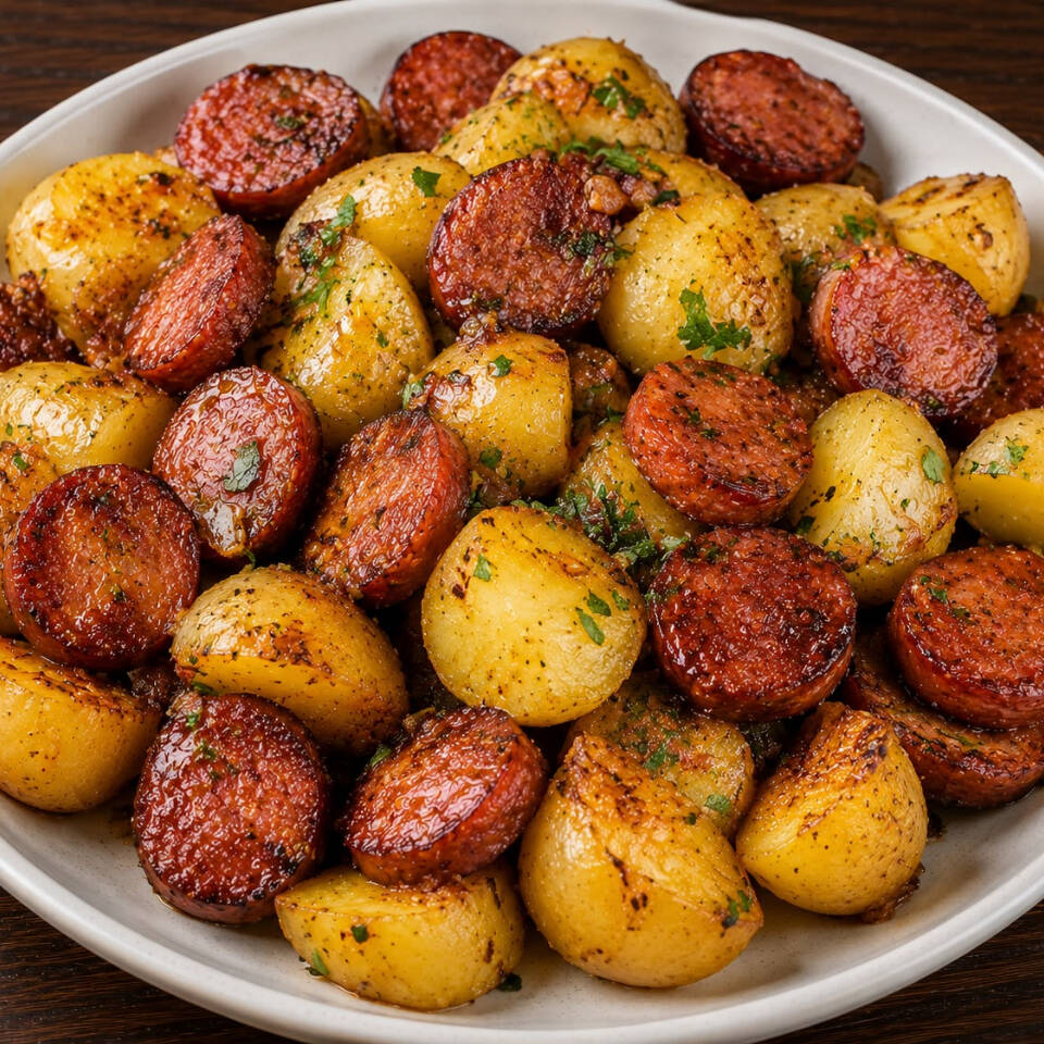 Picada de Papa en Casco con Chorizo