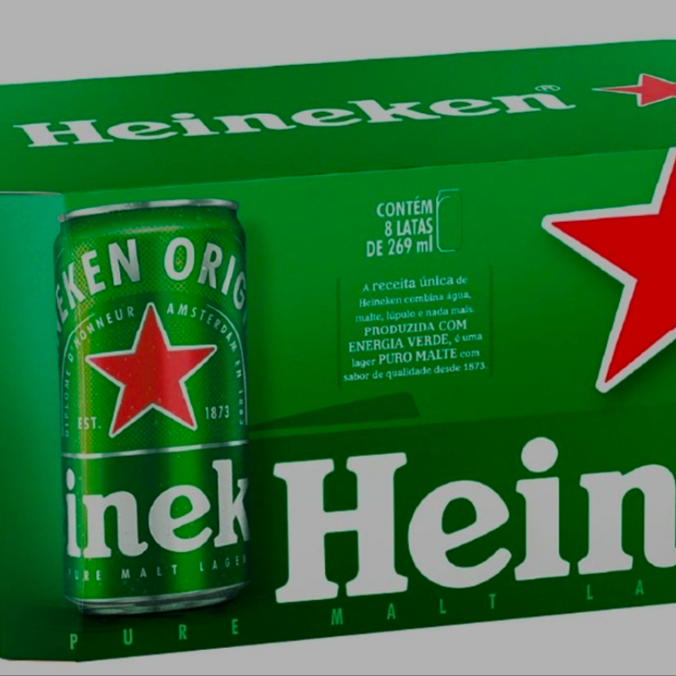 Cx heineken 269ml com 8 unidades.