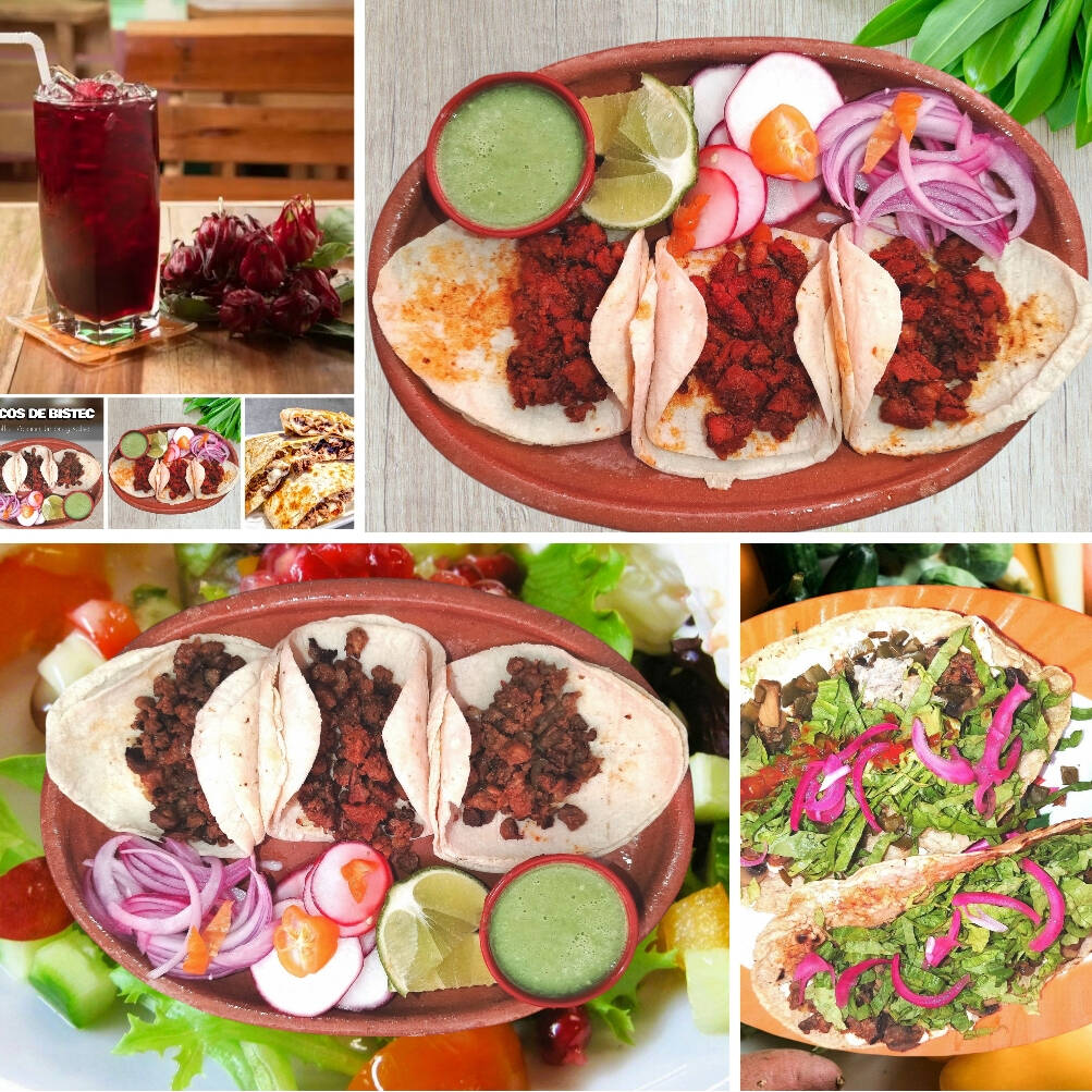 2 QUESADILLAS + 2 TACOS Y AGUA DE JAMAICA