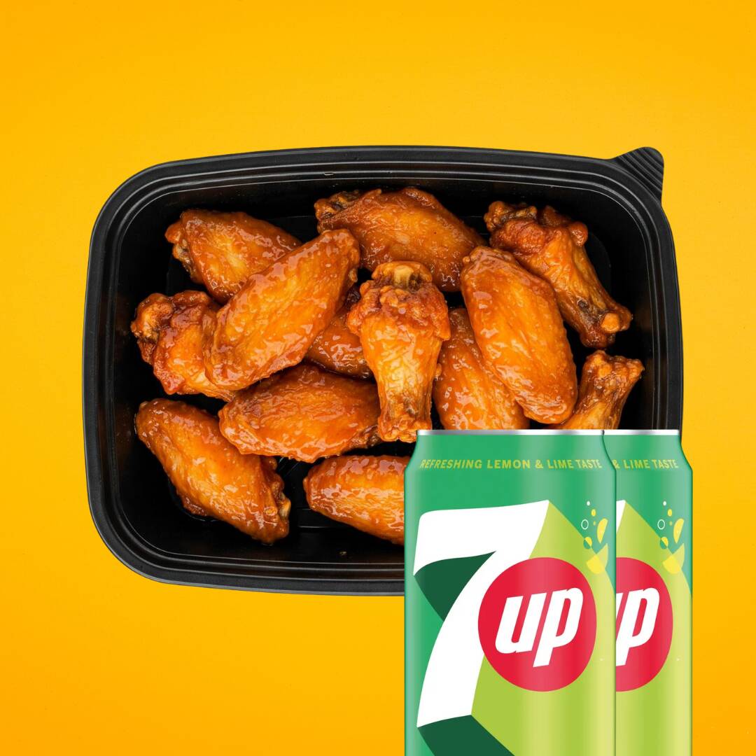 COMBO 10 ALITAS + 2 7up 355ml