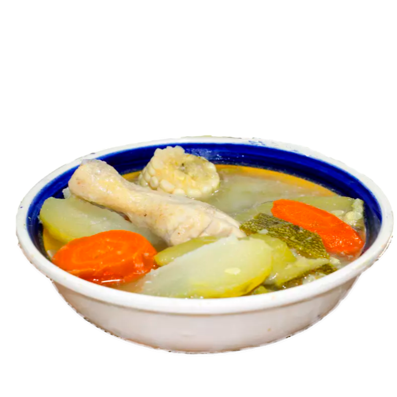 Caldo de Verduras con Pollo