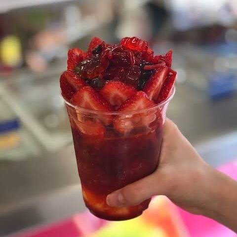 Fresas con Chamoy