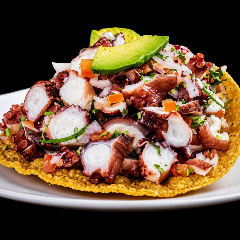 TOSTADA DE CEVICHE DE PULPO