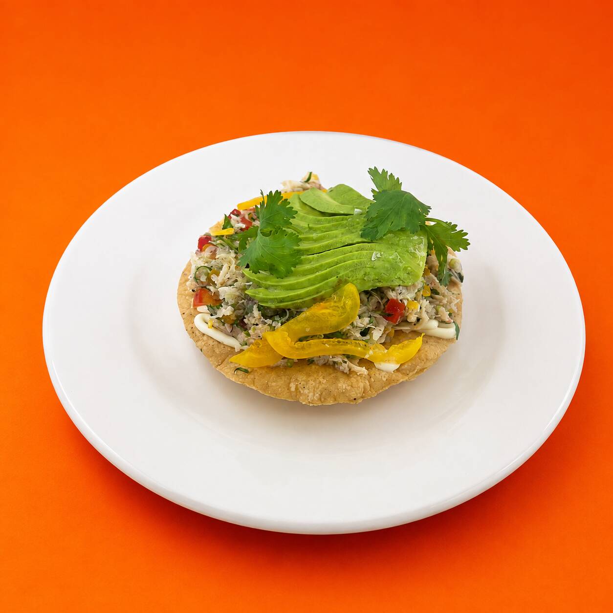 Tostada de Jaiba con Aguacate