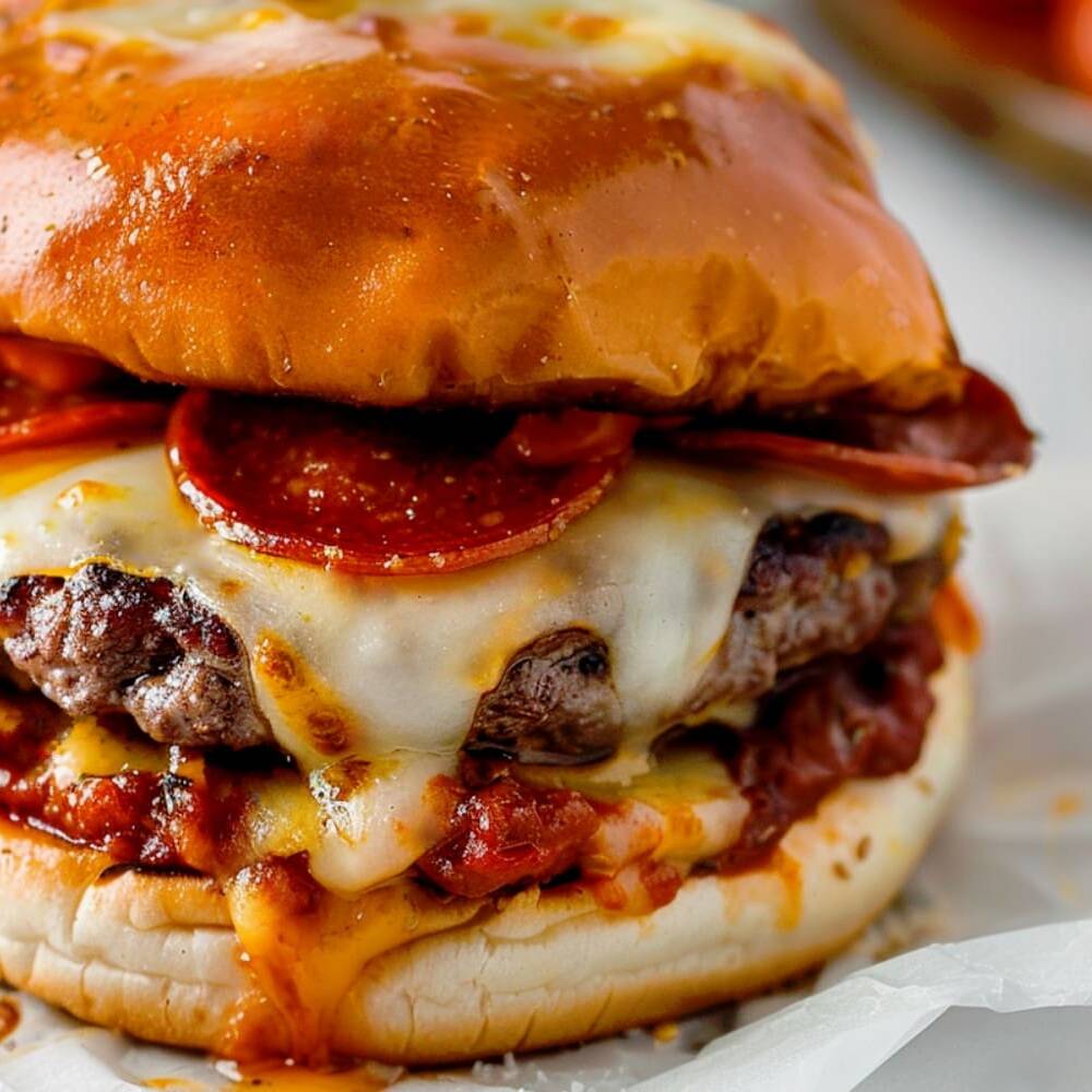 Pizza Burger Chorizo + Papas fritas