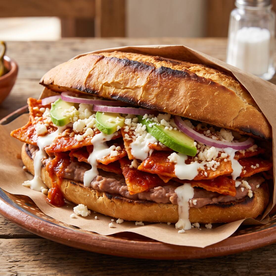 Lonche de Chilaquiles