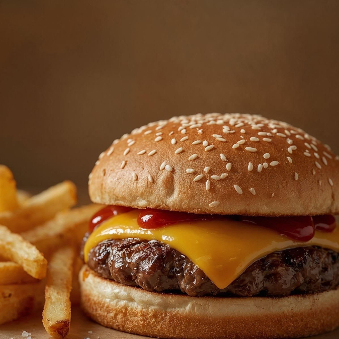 Hamburguesa Bara Bara y Papas