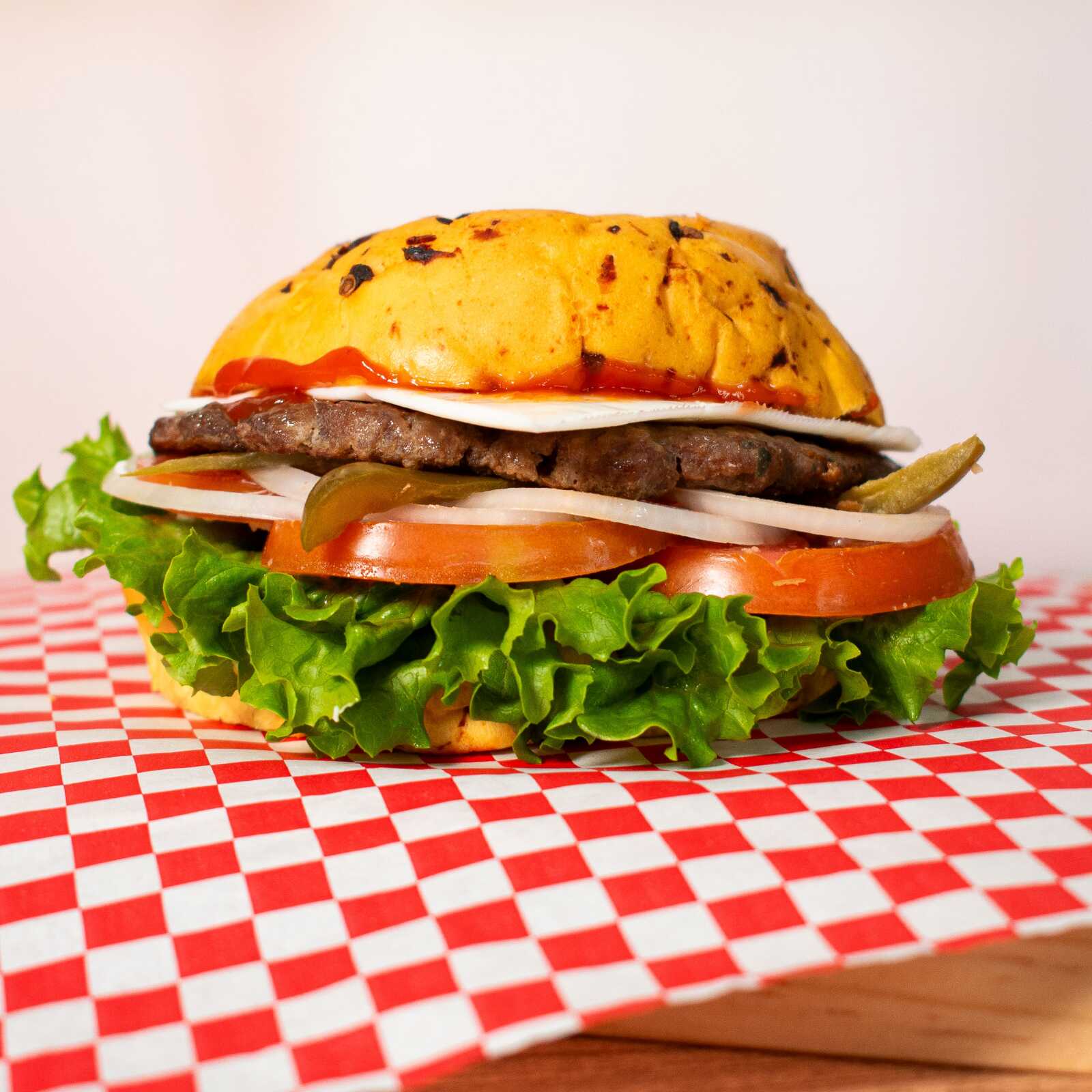 Hamburguesa Sencilla con Queso Mozzarella