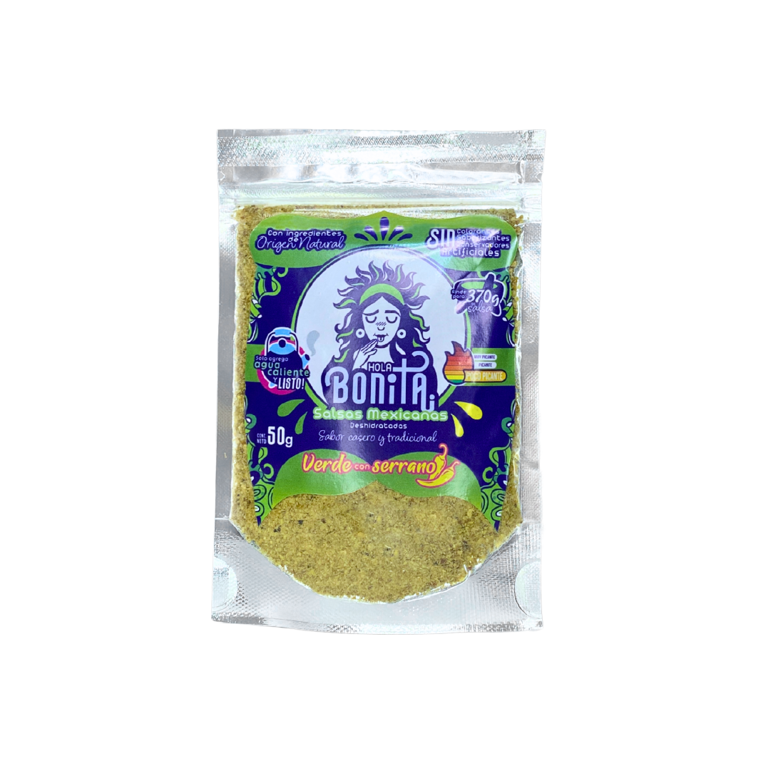 Salsa Deshidratada Verde con Serrano