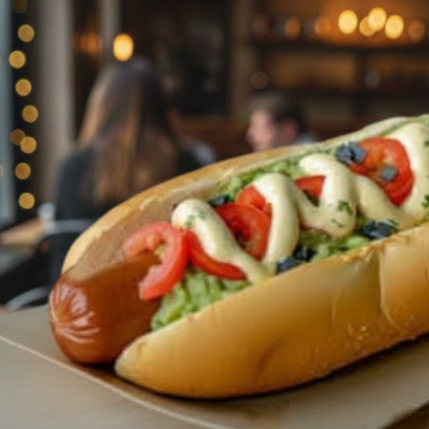 Sencillo jitomate,cebolla chile catsup mostaza ma