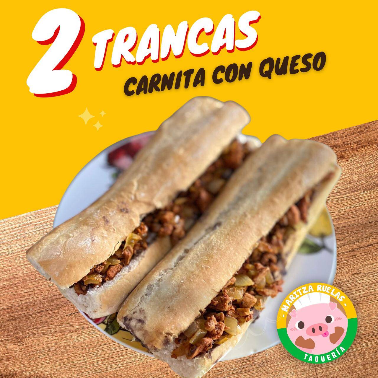 2 TRANCAS DE CARNITAS SUIZAS
