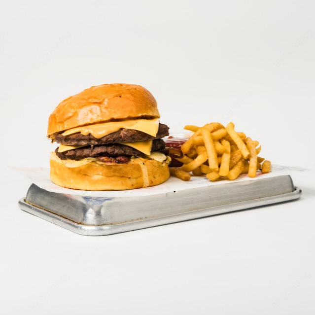 Hamburguesa La Mustang + Papas