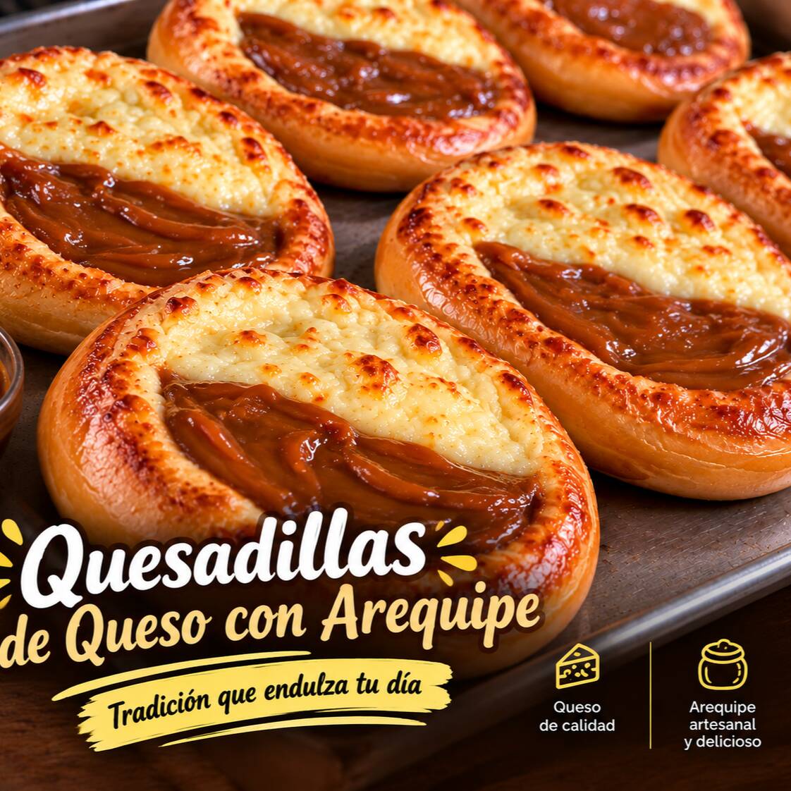 Quesadillas Arequipe y Queso