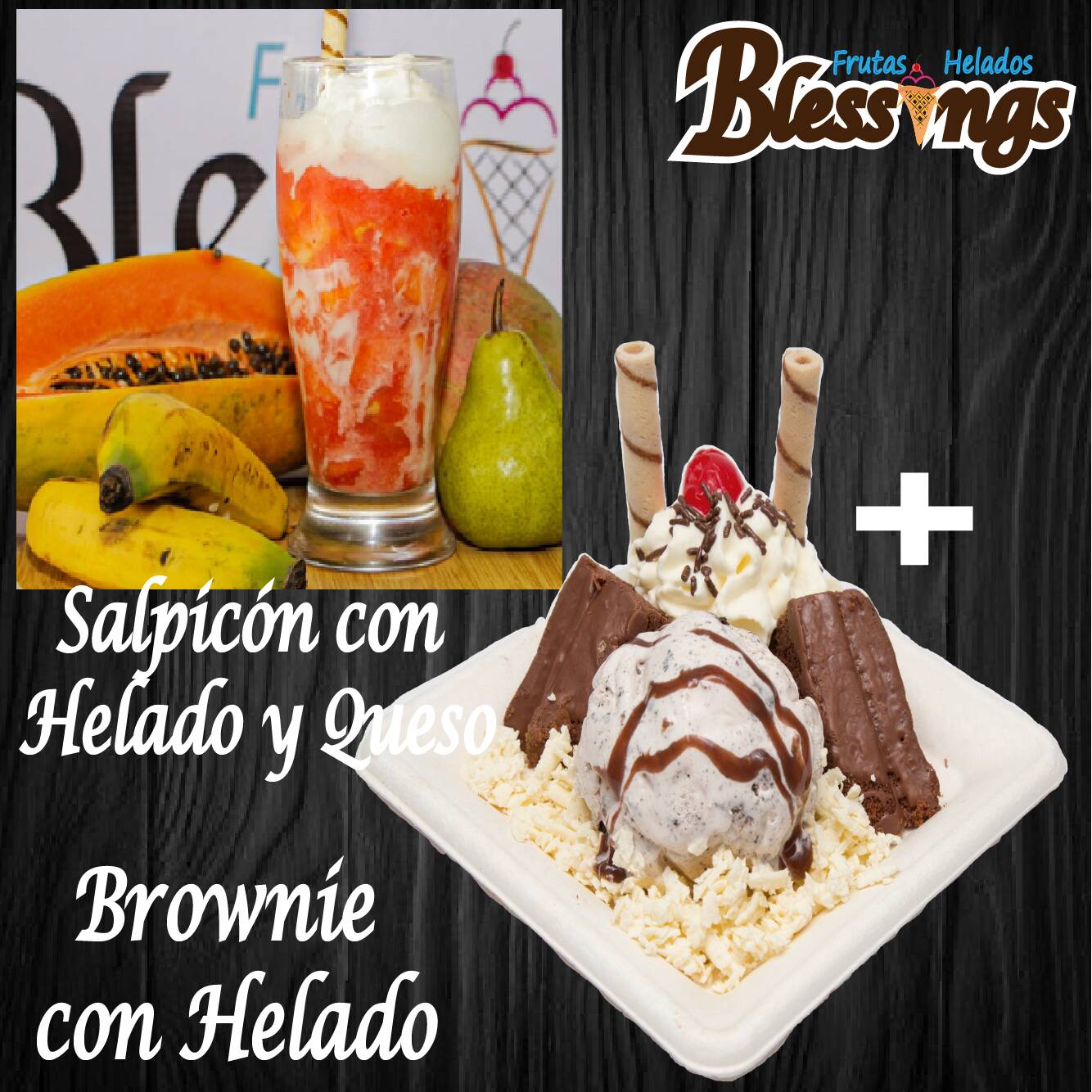 COMBO1X1 SALPICÓN H+Q +BROWNIE CON HELADO