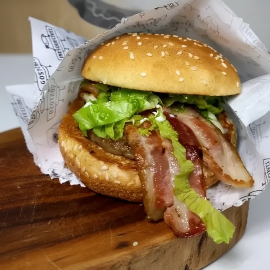 Pão brioche amanteigado ,um delicioso e suculento brend 90g,calabresa bem assadinho,molho cheddar, verduras bem fresquinhas com a cebola caramelizada no shoyu e um delicioso molho especial