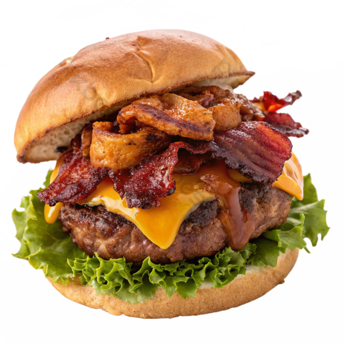 Hamburguesa BBQ con Tocino