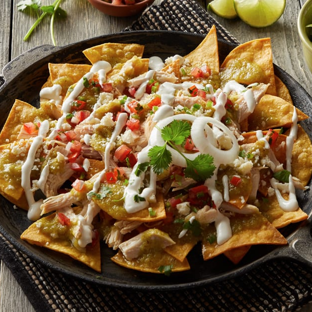 Chilaquiles Rojos con Pollo