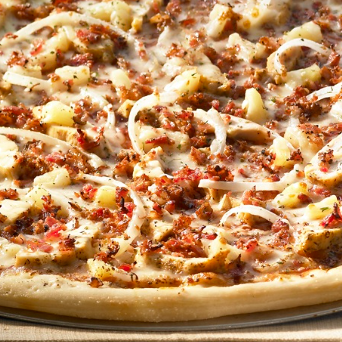 Pizza de Tres Carnes Unidas Personal