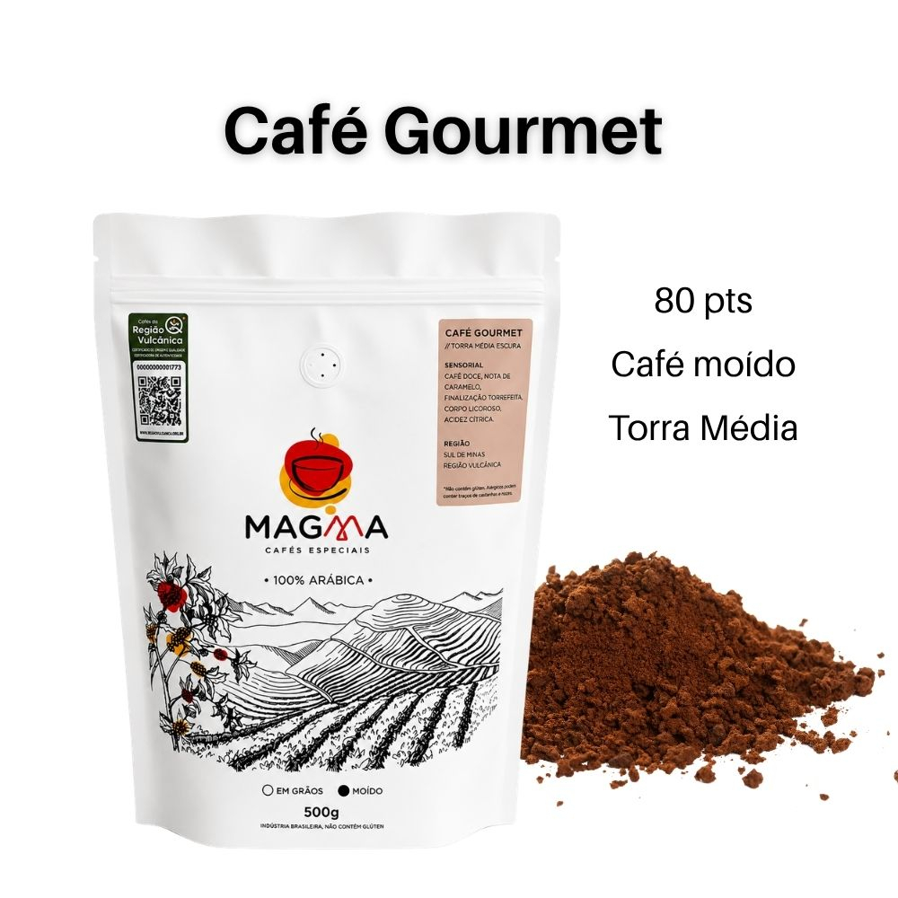Café doce, nota de Caramelo, finalização toffee, corpo licoroso, acidez cítrica. Torra média/escura