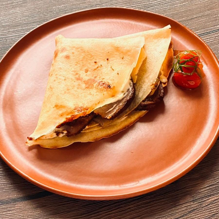 Carne marinada com requeijão cremoso