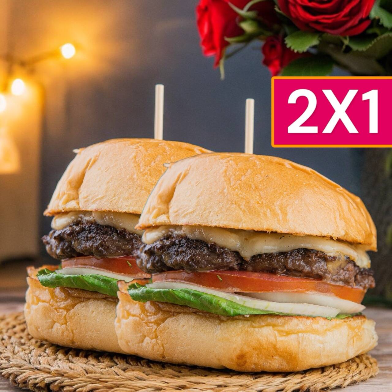 COMBO DIDI 2X1 HAMBURGUESA CLASICA DE CARNE.